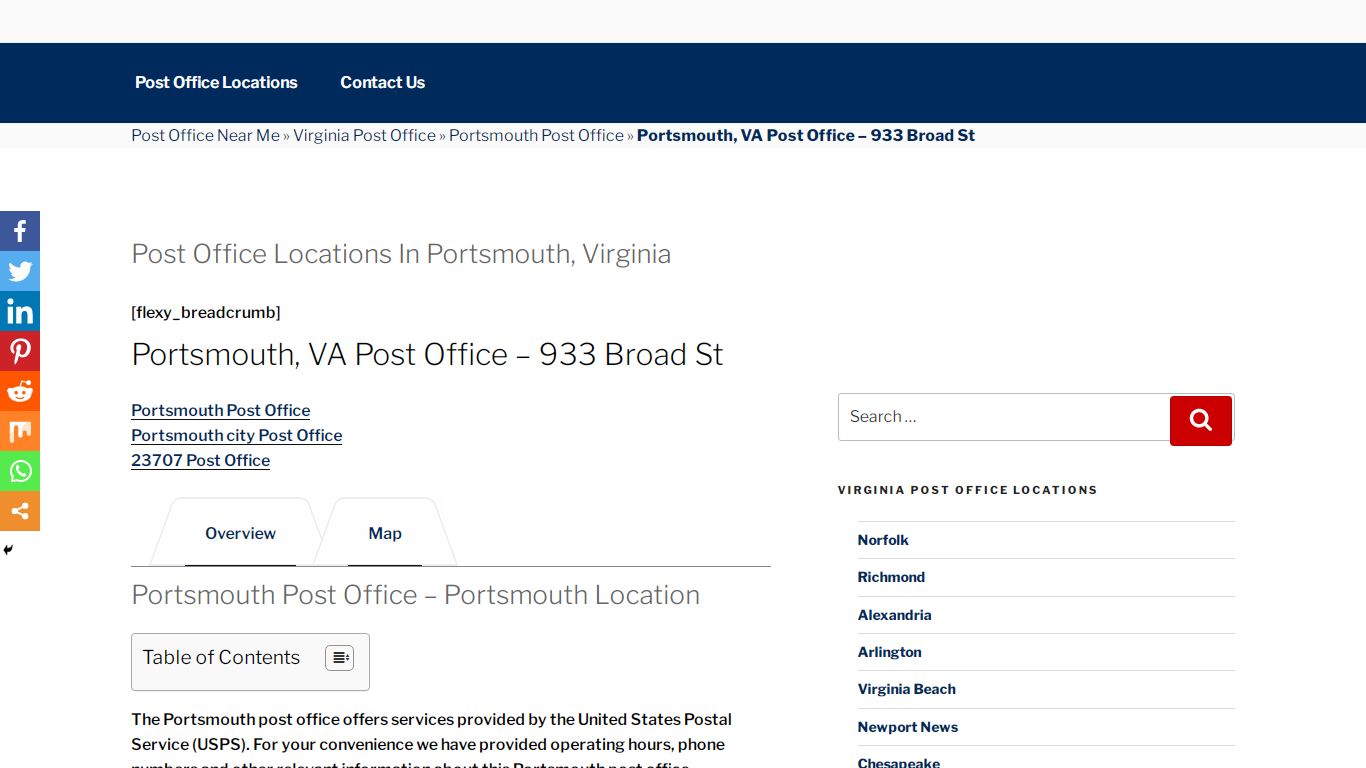 Portsmouth, VA Post Office - 933 Broad St